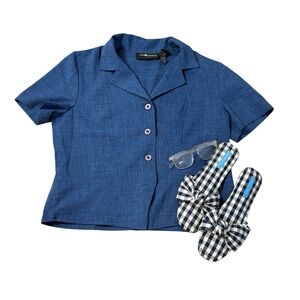 Sag Harbor Blue Button Down Shirt